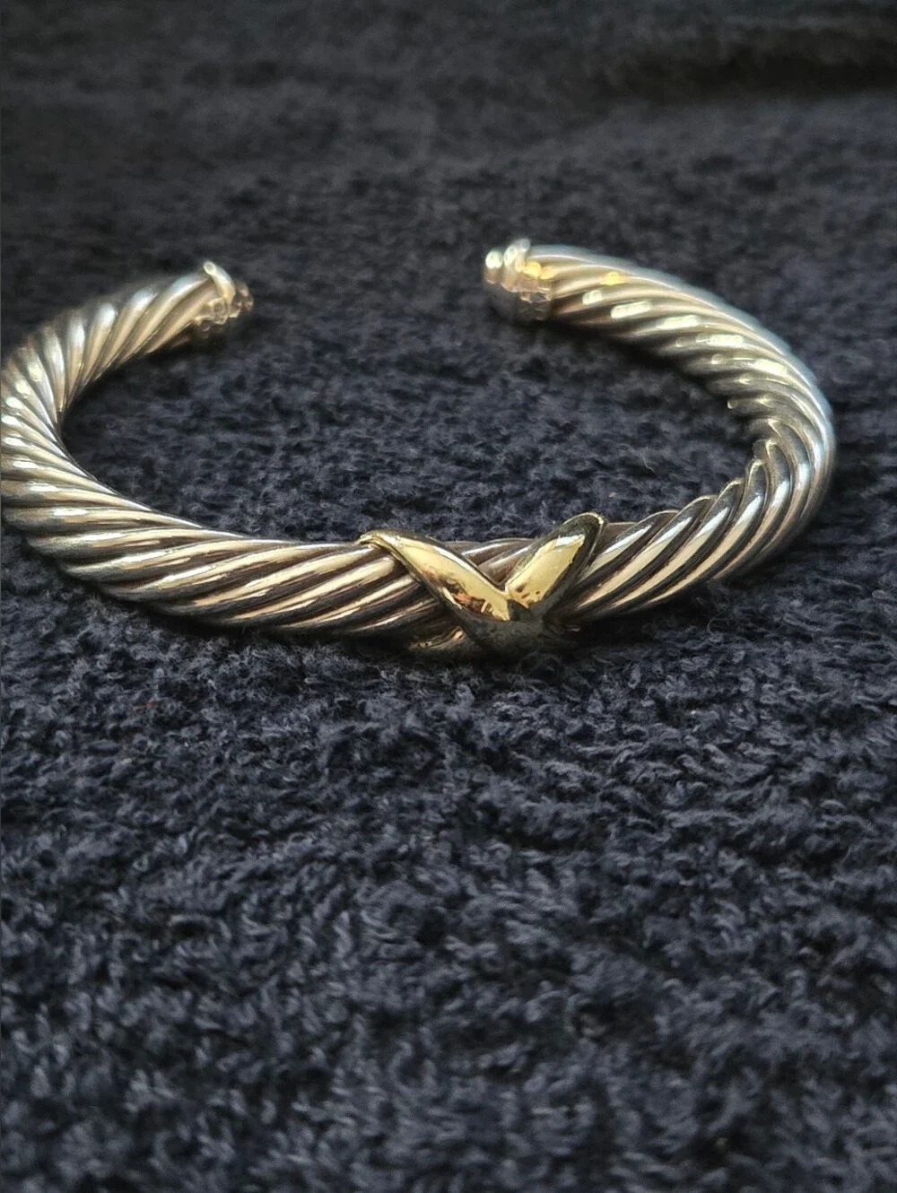 David Yurman X Classic Cable Station Bracelet 7mm